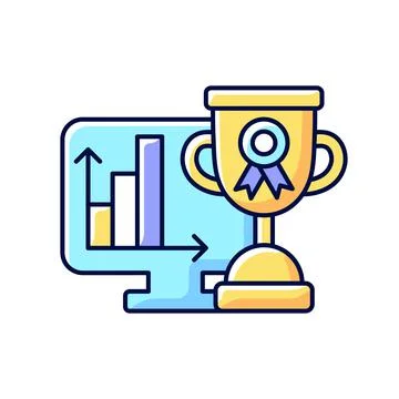 Performance evaluation RGB color icon Stock Illustration