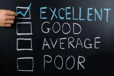 Performance Evaluation Showing On Blackboard Stock Photos