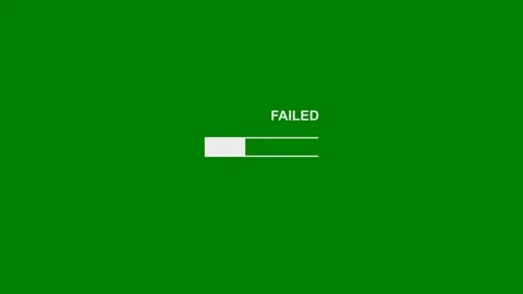 Performance Failed concept - Green Screen, 7.5% gray, Arial Font Stock Footage 332629728