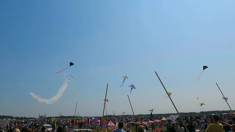 Performance at a festive air show 스톡 동영상 113273648