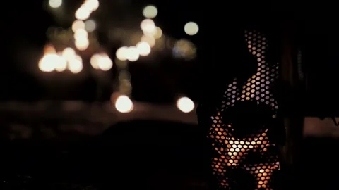 Performance of fire show artists. Artists wave and control the fire Stock Footage 231234489