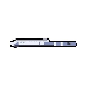Performance flute pixel art vector illustration Stock Illustration