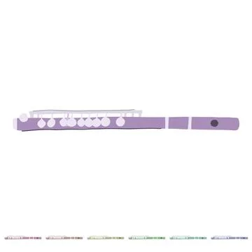 Performance flute vector cartoon graphic Stock Illustration