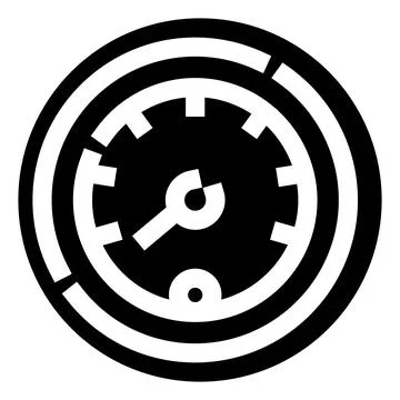 Performance gauge with wrench optimizing settings icon Stock Illustration
