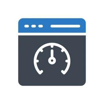 Performance glyph color icon Stock Illustration