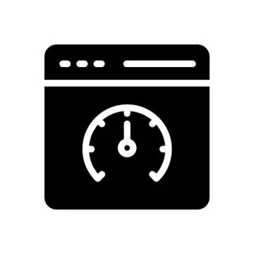 Performance glyph flat icon Illustrazione stock