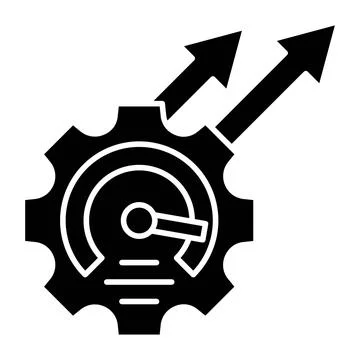 Performance Glyph Icon Stock Illustration