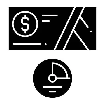 Performance Glyph Icon Illustrazione stock