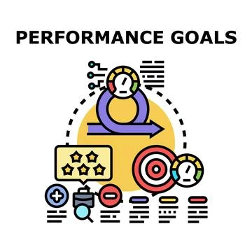 Performance goals achieving success management strategy Stock Illustration