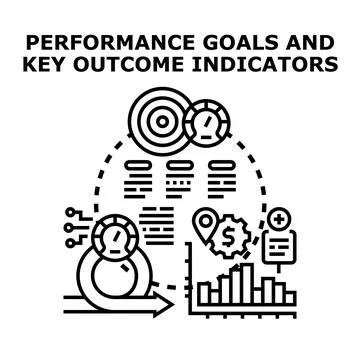 Performance goals key outcome indicators vector concept Stock Illustration