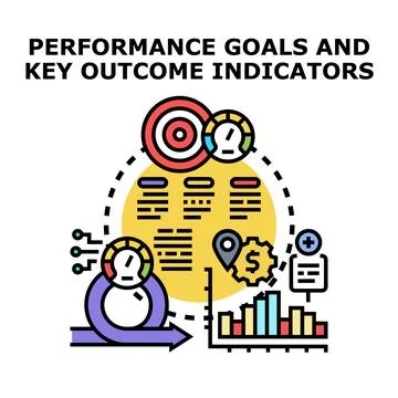 Performance goals key outcome indicators vector concept Stock Illustration