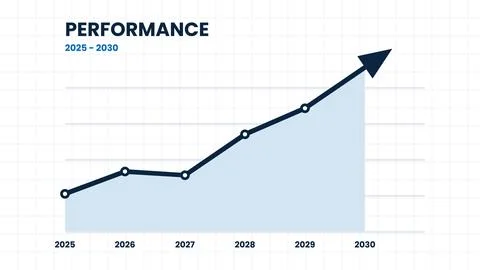Performance Growth Arrow Template Иллюстрация