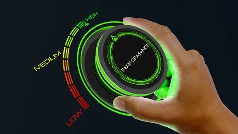 PERFORMANCE HIGH Illustrazione stock