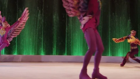 Performance on the ice Stock Footage 72608342