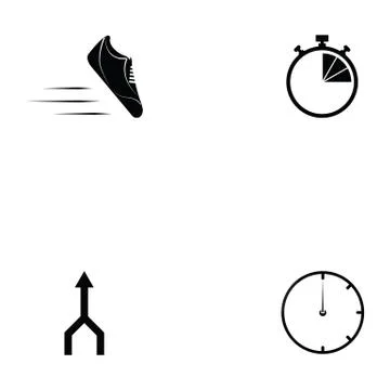 Performance icon set Stock Illustration