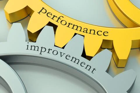 Performance Improvement concept on the gearwheels Stock Illustration