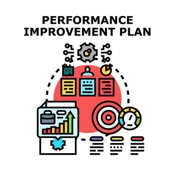 Performance improvement plan concept for business development Illustrazione stock