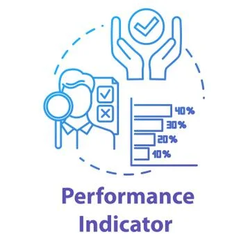 Performance indicator concept icon. Assessment report. Process optimization Illustrazione stock