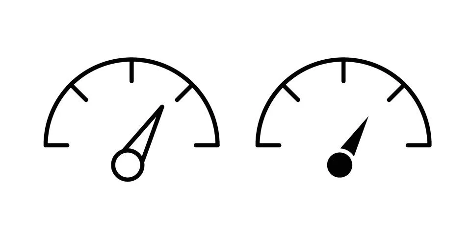 Performance indicator icon. Line Drawings and Silhouettes icons Stock Illustration