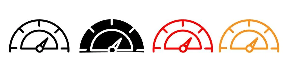 Performance indicator icon logo set vector Stock Illustration