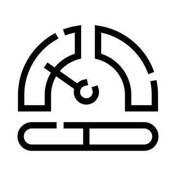 Performance indicator icon showing measurement level Illustrazione stock