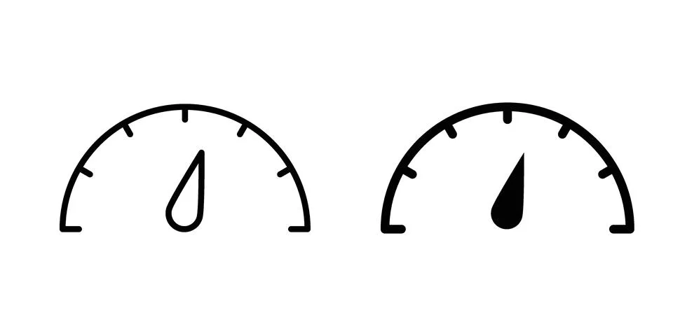 Performance indicator icon vector concepts, line and silhouette style Stock Illustration