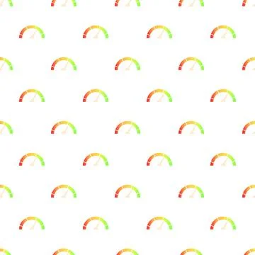 Performance indicator multicolored gauge seamless pattern background Stock Illustration