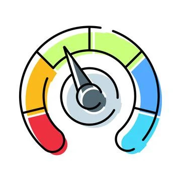Performance indicator showing data level and measurement イラスト素材