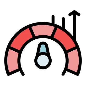 Performance indicator showing maximum efficiency and growth potential 库存插图