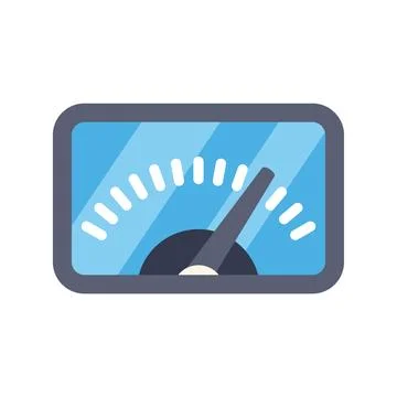 Performance indicator showing progress with blue background and measurement.. Stock Illustration