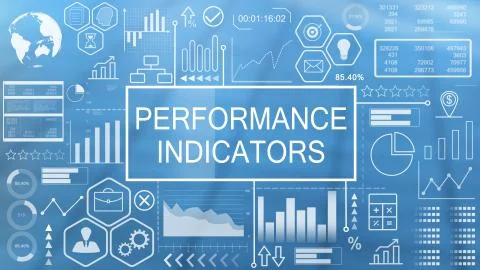 Performance Indicators, Animated Typography Stock Illustration