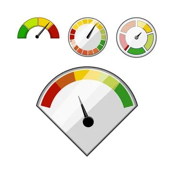 Performance indicators showing different levels of measurement Stock Illustration