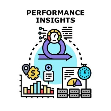 Performance insights concept with data analysis and optimization Stock Illustration