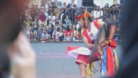 Performance of jaranan or lumping horse, one of the traditional arts from t.. Stock Footage 243635082