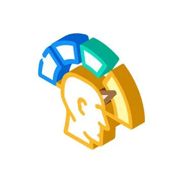 Performance job isometric icon vector illustration Stock Illustration