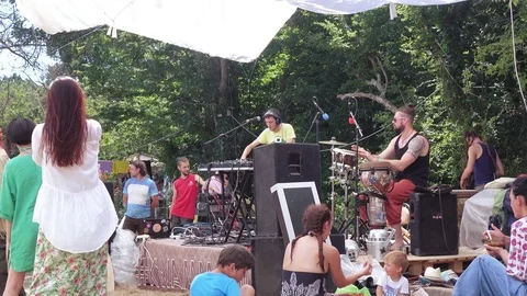 Performance of Krishna musicians Video stock 77415599