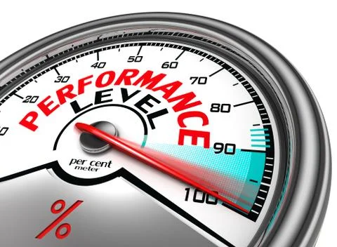 Performance level conceptual meter Stock Illustration