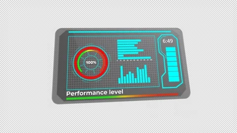 Performance level futuristic HUD animation Stock Footage 317670952