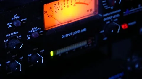 Performance level indicator in the recording studio Stock Footage 152600321