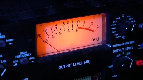 Performance level indicator in the recording studio Stock Footage 152600335