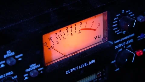 Performance level indicator in the recording studio Stock Footage 152600346