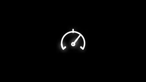 Performance Line Icon Animation Loop Black Background Stock Footage 340190823