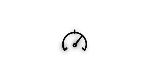 Performance Line Icon Animation Loop White Background Stock Footage 340190841