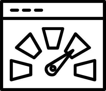 Performance Line Icon Design Stock Illustration