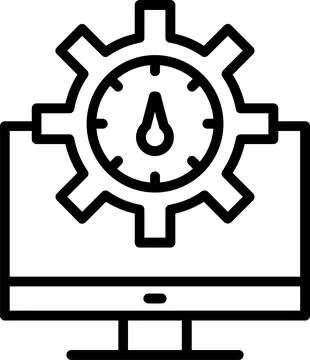 Performance Line Icon Design Stock Illustration