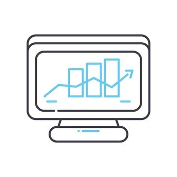 Performance line icon, outline symbol, vector illustration, concept sign Stock Illustration