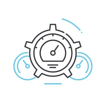 Performance line icon, outline symbol, vector illustration, concept sign Stock Illustration