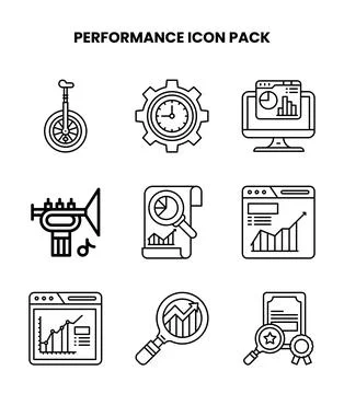 Performance Line UI Icons Pack 스톡 일러스트