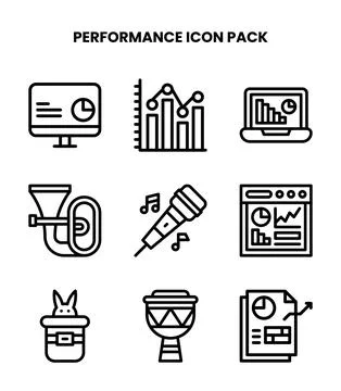 Performance Line UI Icons Pack Stock-Illustration