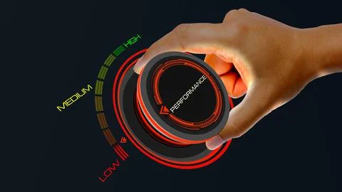 PERFORMANCE LOW Illustrazione stock